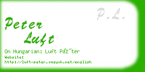 peter luft business card